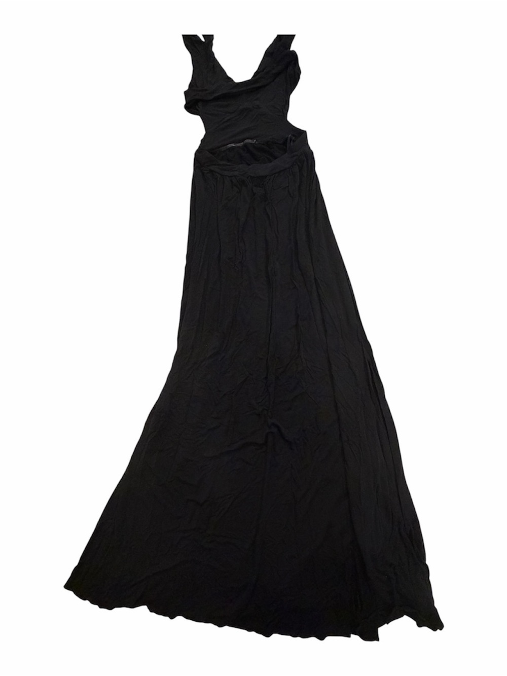 Olivaceous Black V-Back Maxi Dress - Picture 2 of 4